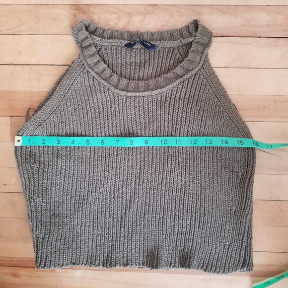 Vintage 1990s Y2K cropped knit tank top - Picture 5 of 5